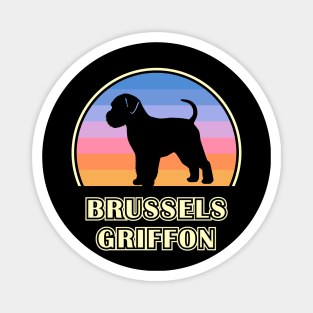 Brussels Griffon Vintage Sunset Dog Magnet